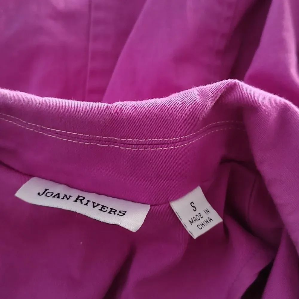 Joan River purple  blazer jacket single button closure cuffed sleeves  Sz S - Picture 5 of 5